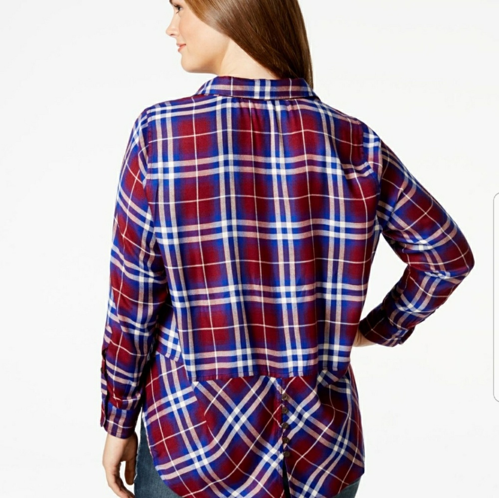 LUCKY BRAND PLAID SHIRT L